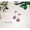 Boucles d'oreilles argent 925 avec perles en cristal rose