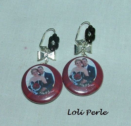 Boucles d'oreilles avec la photo de votre choix