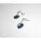 Boucles d'oreilles coeur bleu en cristal de Swarovski sur clous argent 925