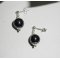 Boucles d'oreilles en pierres d'hématites 10mm sur argent 925