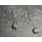 Boucles d'oreilles en argent 925 avec chaine et perles en cristal de Swarovski