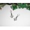 Boucles d'oreilles losange en cristal vert sur argent 925