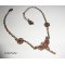 Bracelet/chaine de cheville originale avec fée et cristal rouge sur chaine bronze
