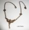 Bracelet/chaine de cheville originale avec fée et cristal sur chaine bronze