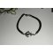 Bracelet cuir avec fermoir ancre en acier inoxydable