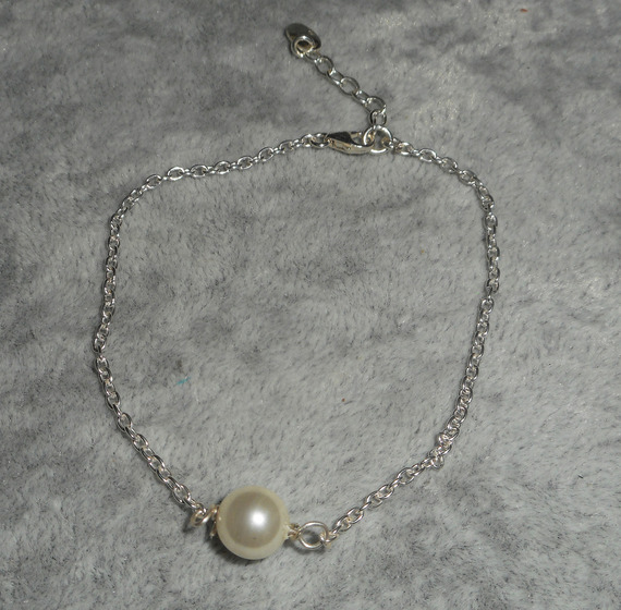 Bracelet en argent 925 avec perle de culture écru