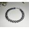 Bracelet en perles de culture grises et argent 925