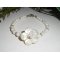 Bracelet fleur et perles de nacre sur argent 925