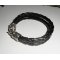 Bracelet homme cuir double rangs avec fermoir crochet