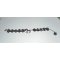 Bracelet original avec cheval en métal argent sur dentelle noire