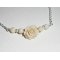 Bracelet original rose écru avec perles en nacre sur chaine en argent 925