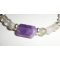 Bracelet pavé en améthyste et pierres de fluorite sur argent 925