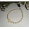 Bracelet perles et rose en gorgone écrue sur fermoir argent