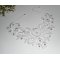 Collier de Cérémonie grande dentelle blanche motif floral et arabesque avec cristal de Swarovski sur chaine argent