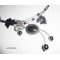 Collier originalen métal soudé avec cheval et pierres d'hématite