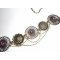 Diadème bronze avec strass en cristal de Swarovski rose et violet