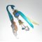Marque page original sirène colorée avec perles, fleurs et dauphins