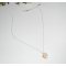Pendentif coeur blanc AB en cristal de Swarovski sur chaine argent 925
