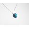 Pendentif coeur bleu en cristal de Swarovski sur chaine argent 925