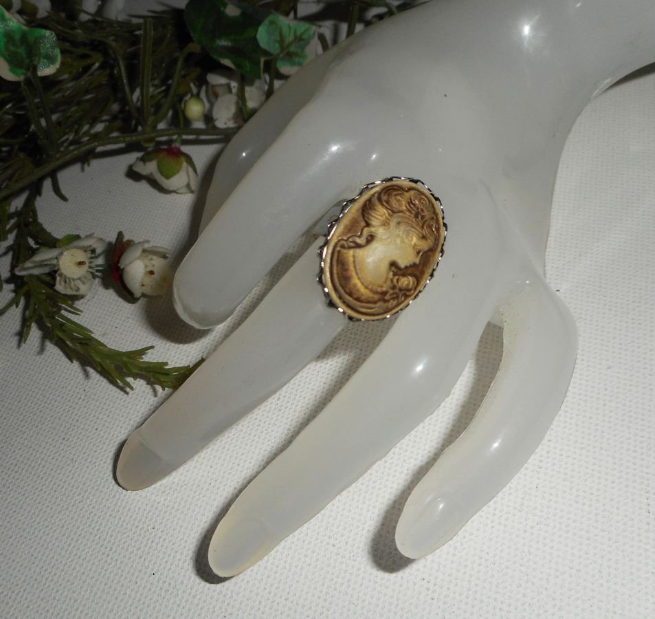 Bague camé marron