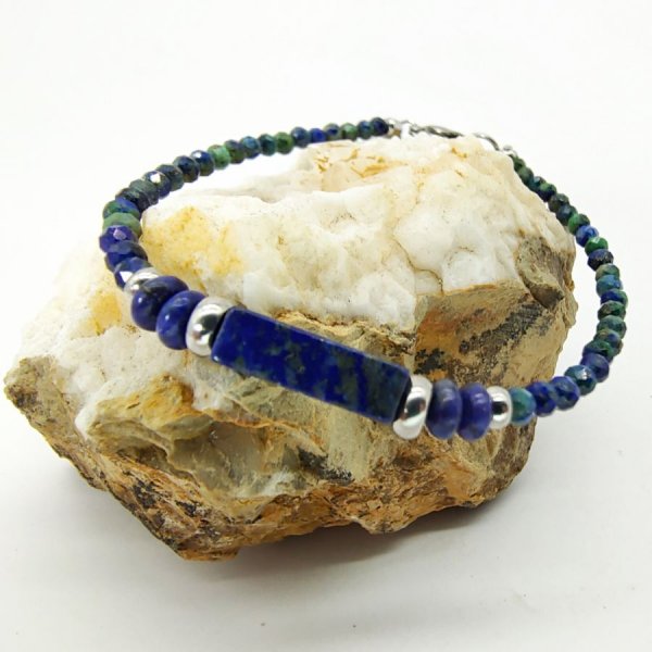 Bracelet fin en pierres de Lapis Lazuli 