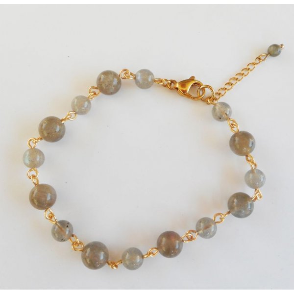 Bracelet en pierres de labradorite
