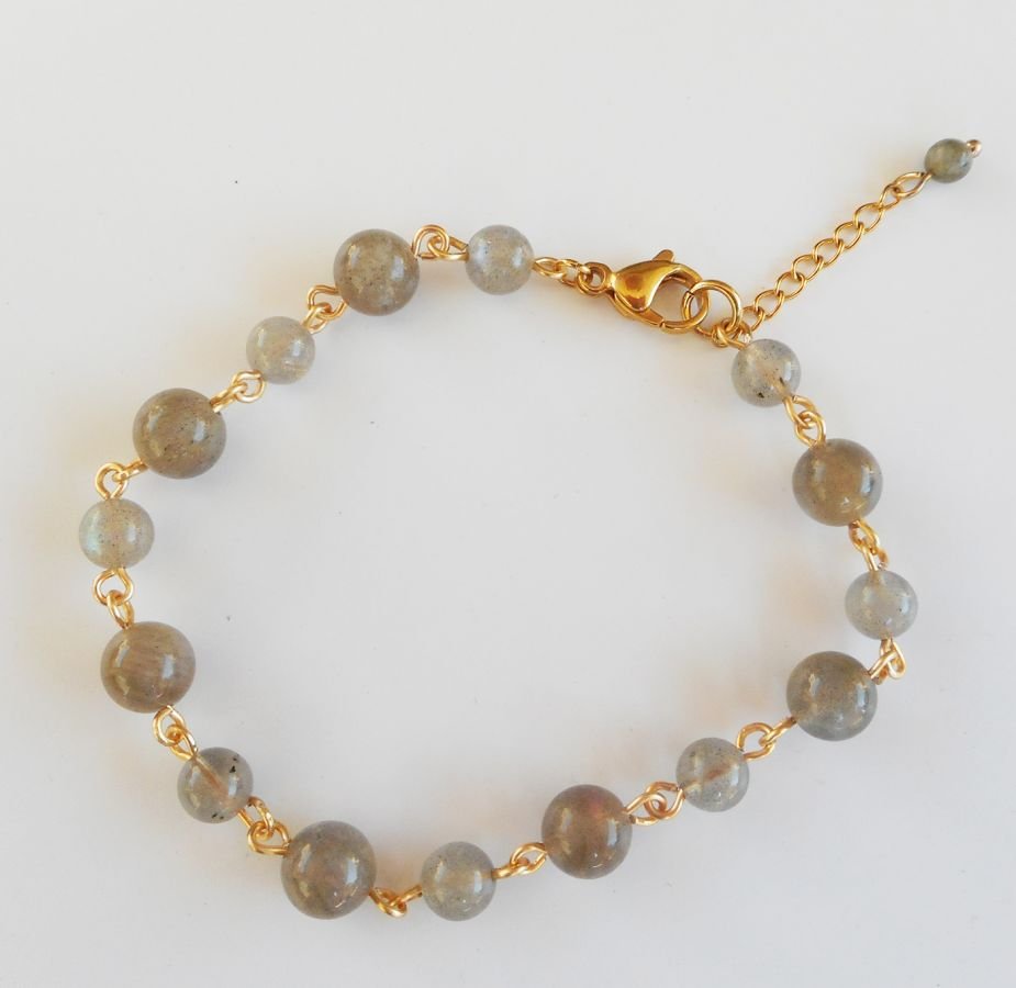 Bracelet en pierres de labradorite